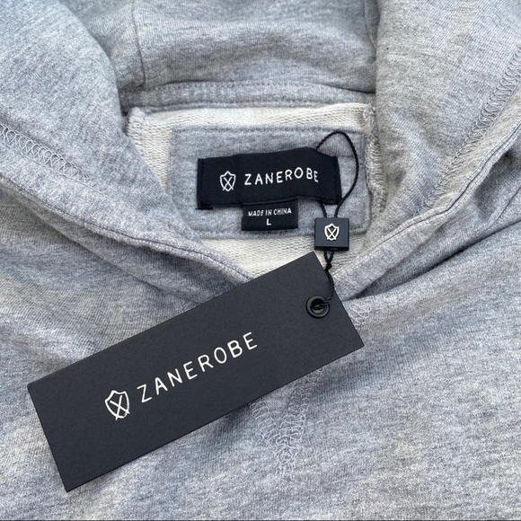 Grey longline Zanerobe cut off hoody. - Picture 2 of 3